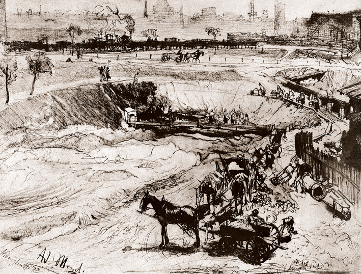  Adolpyh Von Menzel —— 采矿场